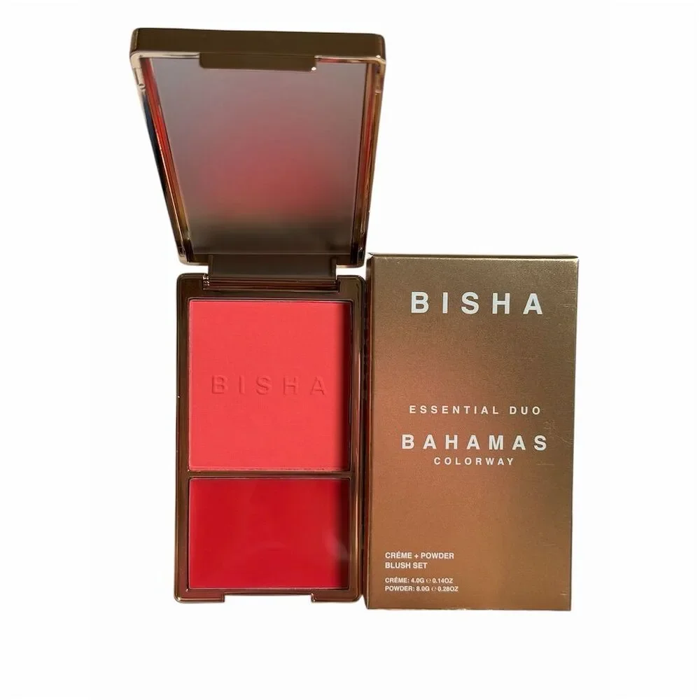 Bisha Essential Duo Blush Bahamas Radiant Cream-to-Powder Compact